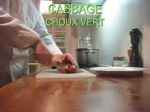 Recette Vido : saucisse montbeliard avec du choux vert