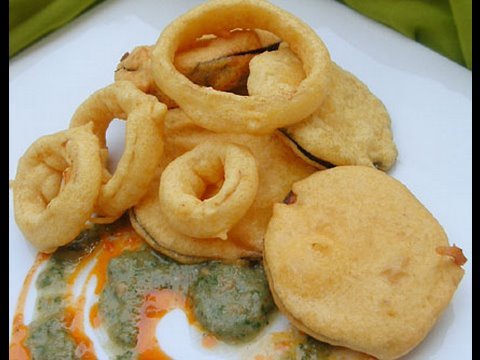 Recette Vido : beignets indiens de lgumes   la farine de pois chiches