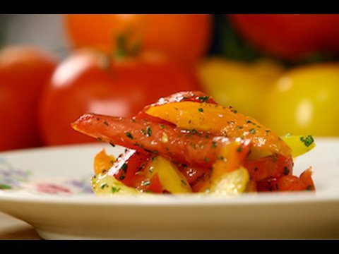 Recette Vido :  salade de tomates  l'estragon