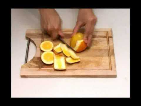 Recette Vido : peler une orange a vif 